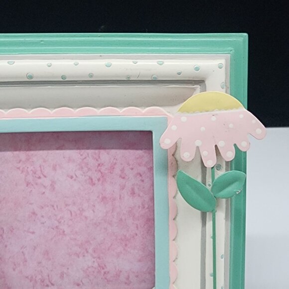 Hand Painted Floral Picture Frame By Bonnie Lynn Pastel Colors Easter - Picture 2 of 11